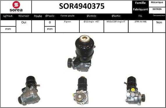 SNRA SOR4940375 - Гідравлічний насос, рульове управління, ГУР avtolavka.club