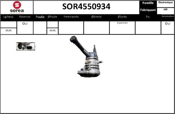 SNRA SOR4550934 - Гідравлічний насос, рульове управління, ГУР avtolavka.club