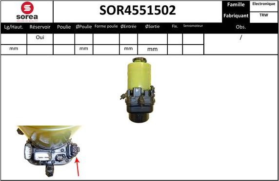 SNRA SOR4551502 - Гідравлічний насос, рульове управління, ГУР avtolavka.club