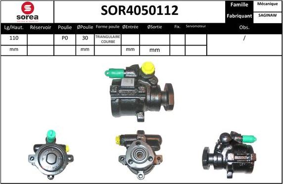 SNRA SOR4050112 - Гідравлічний насос, рульове управління, ГУР avtolavka.club