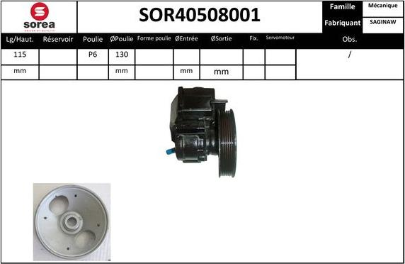 SNRA SOR40508001 - Гідравлічний насос, рульове управління, ГУР avtolavka.club