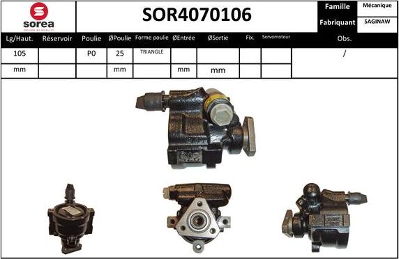 SNRA SOR4070106 - Гідравлічний насос, рульове управління, ГУР avtolavka.club