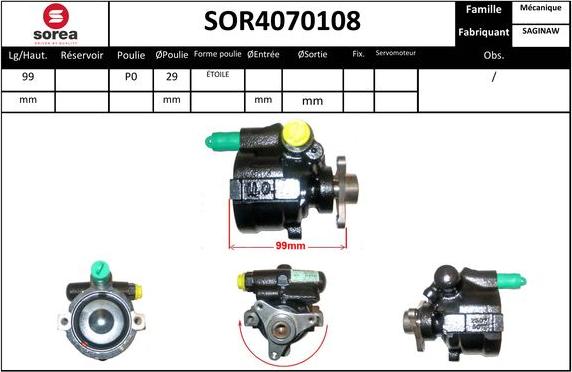 SNRA SOR4070108 - Гідравлічний насос, рульове управління, ГУР avtolavka.club