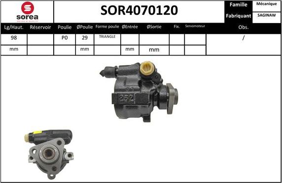 SNRA SOR4070120 - Гідравлічний насос, рульове управління, ГУР avtolavka.club