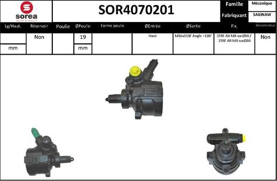 SNRA SOR4070201 - Гідравлічний насос, рульове управління, ГУР avtolavka.club