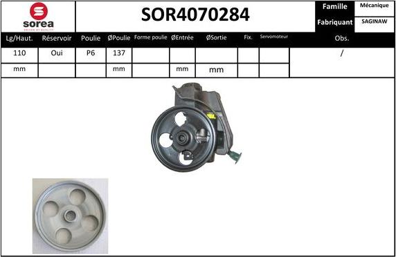 SNRA SOR4070284 - Гідравлічний насос, рульове управління, ГУР avtolavka.club