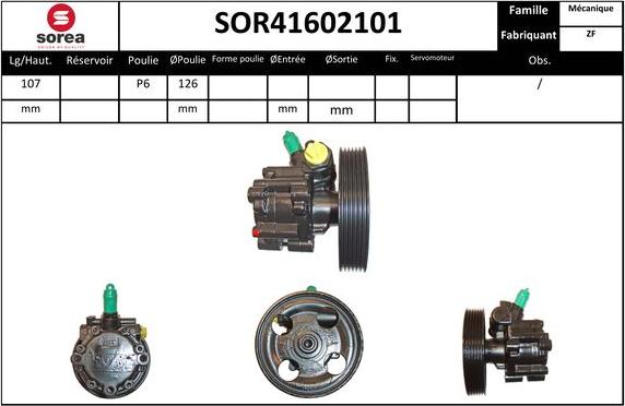 SNRA SOR41602101 - Гідравлічний насос, рульове управління, ГУР avtolavka.club