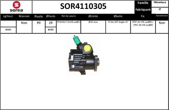 SNRA SOR4110305 - Гідравлічний насос, рульове управління, ГУР avtolavka.club