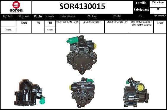 SNRA SOR4130015 - Гідравлічний насос, рульове управління, ГУР avtolavka.club