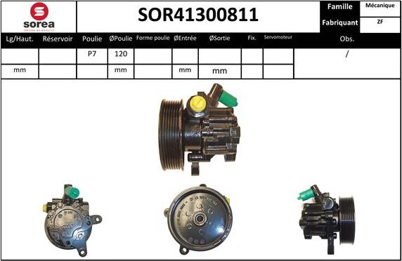 SNRA SOR41300811 - Гідравлічний насос, рульове управління, ГУР avtolavka.club