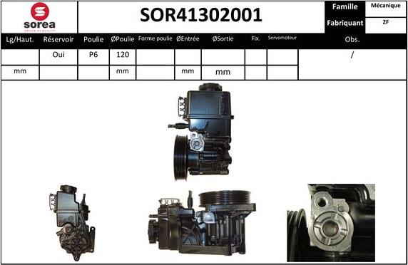 SNRA SOR41302001 - Гідравлічний насос, рульове управління, ГУР avtolavka.club