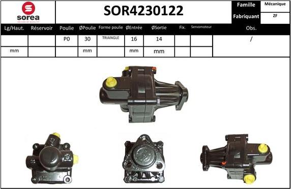 SNRA SOR4230122 - Гідравлічний насос, рульове управління, ГУР avtolavka.club