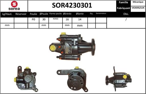 SNRA SOR4230301 - Гідравлічний насос, рульове управління, ГУР avtolavka.club