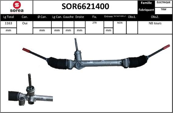 SNRA SOR6621400 - Рульовий механізм, рейка avtolavka.club