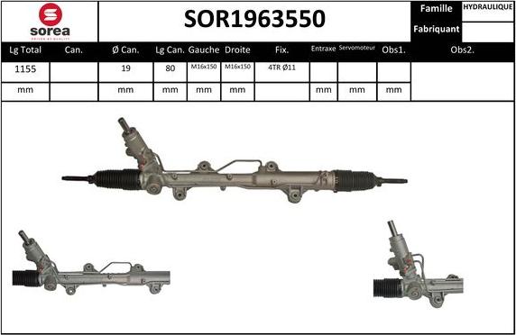 SNRA SOR1963550 - Рульовий механізм, рейка avtolavka.club