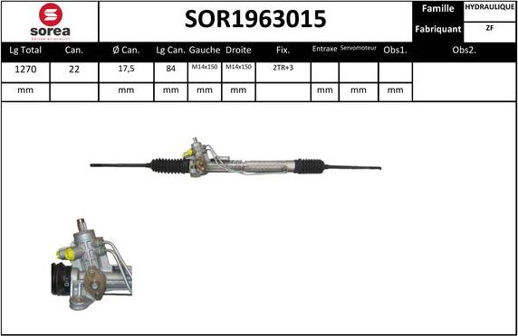 SNRA SOR1963015 - Рульовий механізм, рейка avtolavka.club