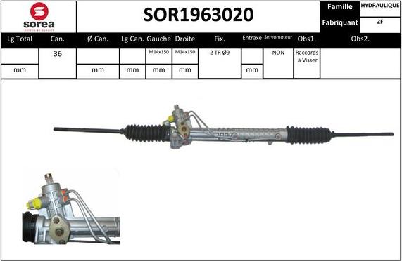 SNRA SOR1963020 - Рульовий механізм, рейка avtolavka.club