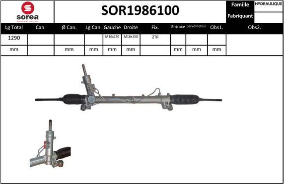 SNRA SOR1986100 - Рульовий механізм, рейка avtolavka.club