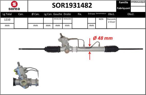 SNRA SOR1931482 - Рульовий механізм, рейка avtolavka.club