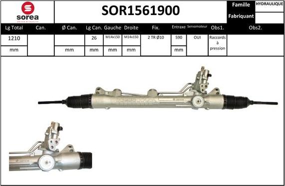 SNRA SOR1561900 - Рульовий механізм, рейка avtolavka.club