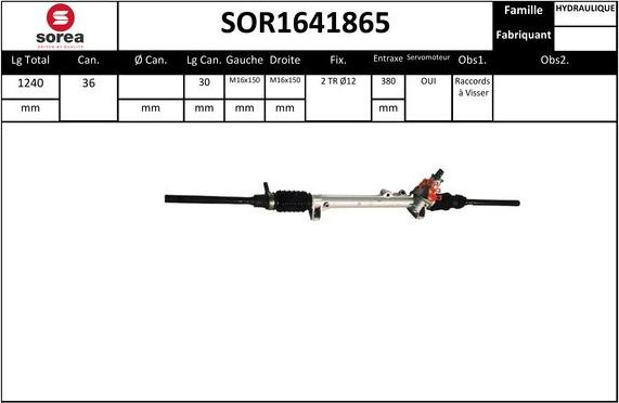 SNRA SOR1641865 - Рульовий механізм, рейка avtolavka.club