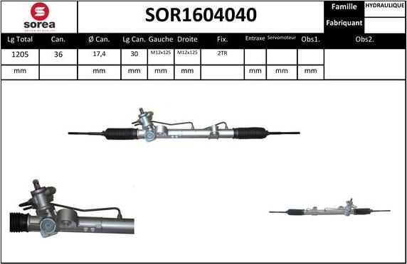 SNRA SOR1604040 - Рульовий механізм, рейка avtolavka.club