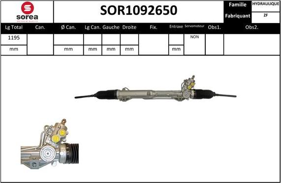 SNRA SOR1092650 - Рульовий механізм, рейка avtolavka.club