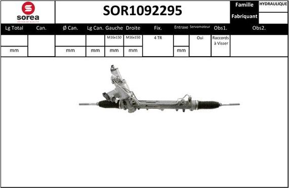 SNRA SOR1092295 - Рульовий механізм, рейка avtolavka.club