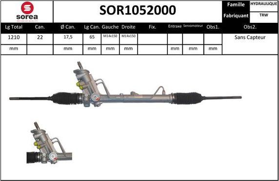 SNRA SOR1052000 - Рульовий механізм, рейка avtolavka.club