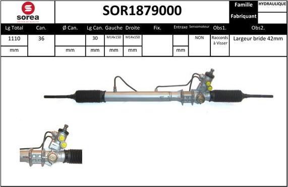 SNRA SOR1879000 - Рульовий механізм, рейка avtolavka.club