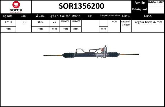 SNRA SOR1356200 - Рульовий механізм, рейка avtolavka.club