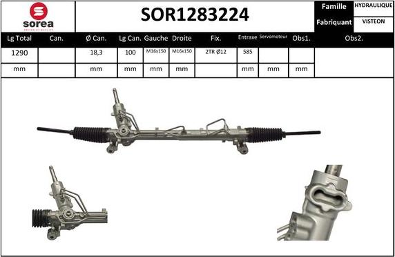 SNRA SOR1283224 - Рульовий механізм, рейка avtolavka.club