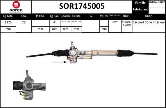 SNRA SOR1745005 - Рульовий механізм, рейка avtolavka.club