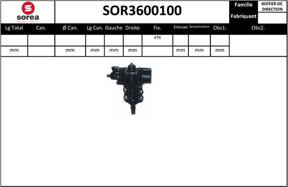 SNRA SOR3600100 - Рульовий механізм, рейка avtolavka.club