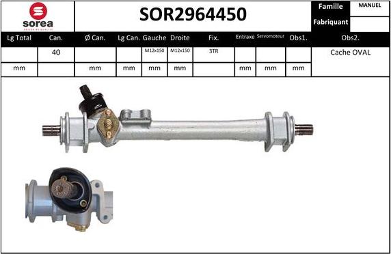 SNRA SOR2964450 - Рульовий механізм, рейка avtolavka.club