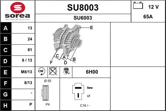 SNRA SU8003 - Генератор avtolavka.club