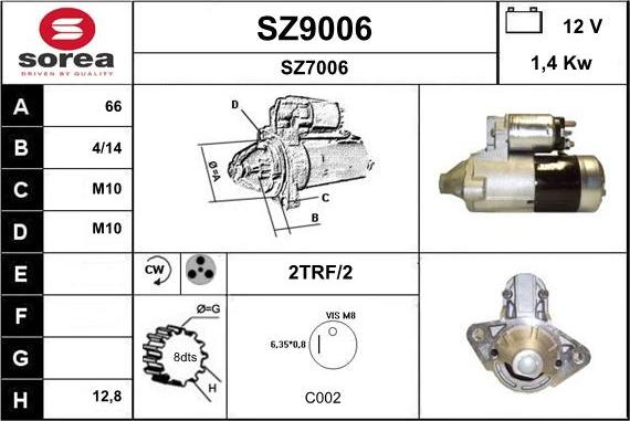 SNRA SZ9006 - Стартер avtolavka.club