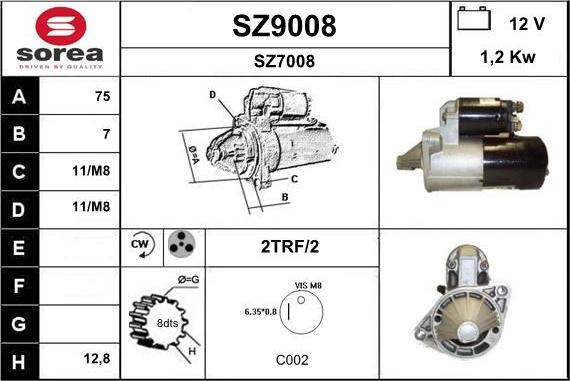 SNRA SZ9008 - Стартер avtolavka.club