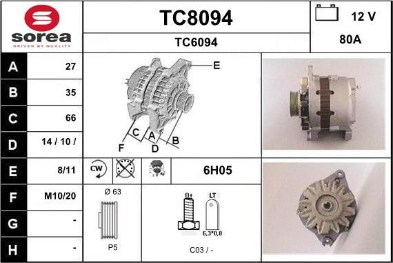 SNRA TC8094 - Генератор avtolavka.club