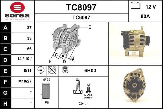 SNRA TC8097 - Генератор avtolavka.club