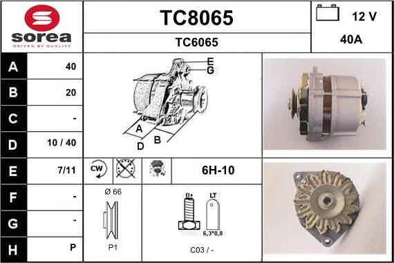 SNRA TC8065 - Генератор avtolavka.club