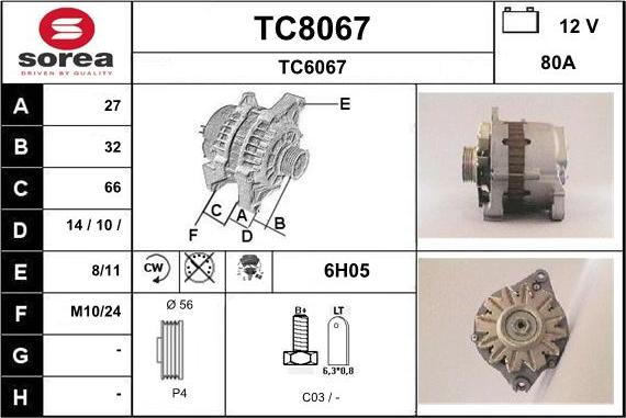 SNRA TC8067 - Генератор avtolavka.club