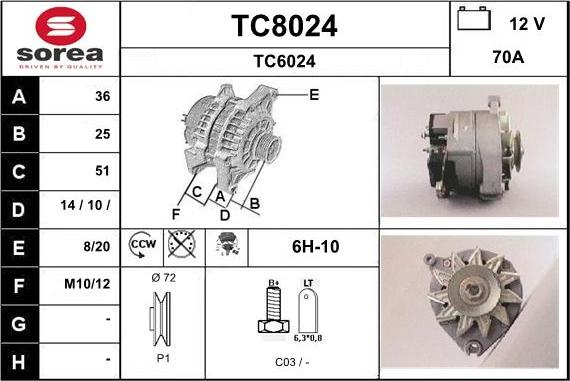 SNRA TC8024 - Генератор avtolavka.club