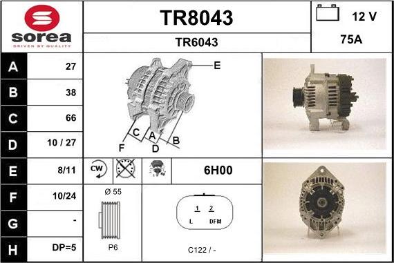 SNRA TR8043 - Генератор avtolavka.club