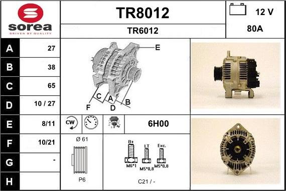 SNRA TR8012 - Генератор avtolavka.club