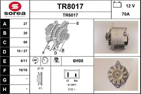 SNRA TR8017 - Генератор avtolavka.club