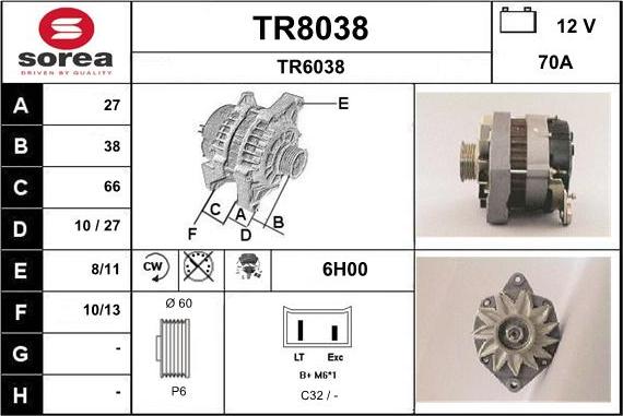 SNRA TR8038 - Генератор avtolavka.club