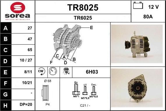 SNRA TR8025 - Генератор avtolavka.club