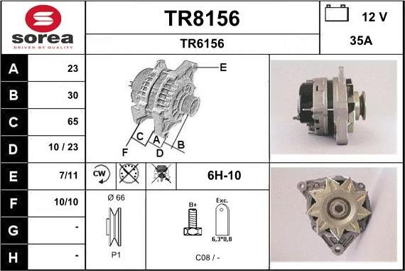 SNRA TR8156 - Генератор avtolavka.club