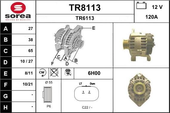 SNRA TR8113 - Генератор avtolavka.club